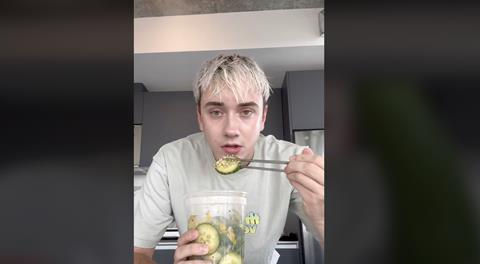 Logan Moffitt's (@logagm) cucumber receipes have gone viral on TikTok