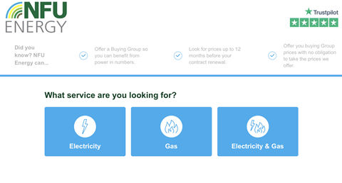 NFU Energy has launched a price comparison site