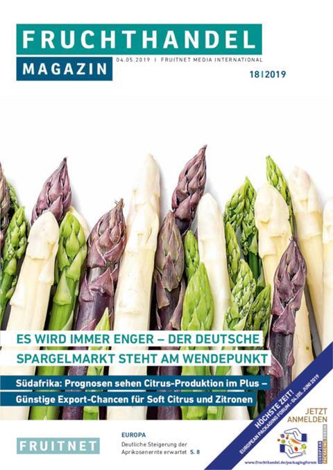 Die Woche im Fruchthandel Magazin: Wendepunkt am deutschen Spargelmarkt, die Entwicklung in der Südlichen Hemisphäre und Gewächshausprodukte