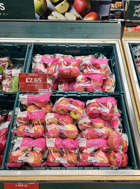 Apples Pink Lady packaging