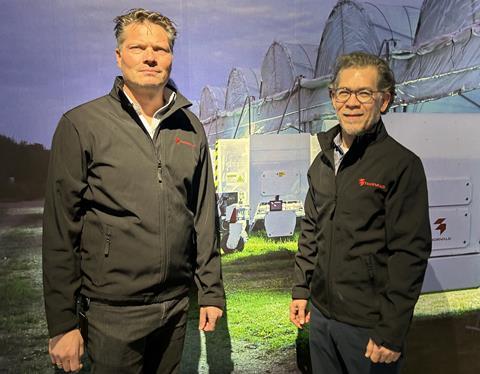 Dorn Wenninger (right) with Saga Robotics CEO Pål Johan From