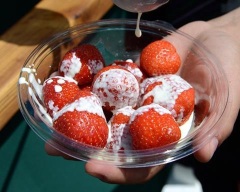 Strawberries and cream are a Wimbledon picnic staple