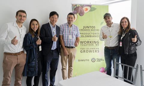 The Dimuto and Montana teams (l-r) Miguel Girraldo, Natalia Moranth Zuluaga, Gary Loh, Mauricio Moranth Zuluaga and Julie Escobar