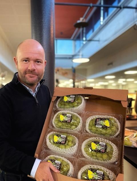 Peter Hagg Coop Sweden Shine Muscat grapes