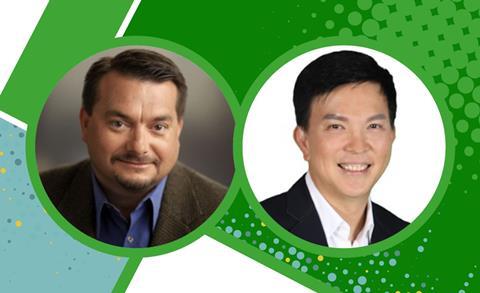 Giumarra Companies president and CEO Tim Riley (left) and DiMuto founder and CEO Gary Loh (right)