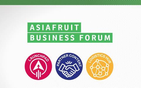 Asiafruit Business Forum includes three tracks: Launchpad, Partner Content and Logistics Hub