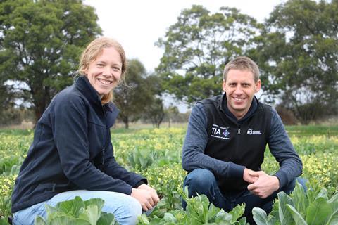 (l-r) Bejo Seeds rep Ashlea Schott with lead researcher Nigel Swarts