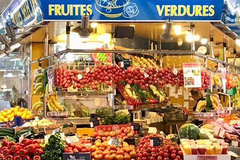 Barcelona market fruit veg