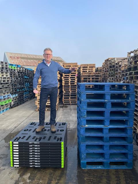 PalletEarth’s plastic pallets save space compared to traditional wooden pallets