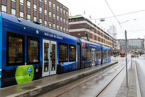 Marlene-sponsored tram in Sweden