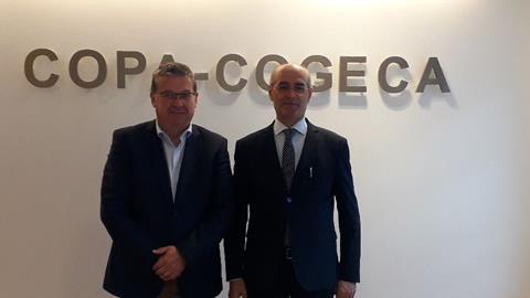 Luc Vanoirbeek und Sergio Tondini (re.) Foto: Copa Cogeca