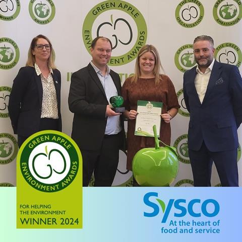 Sysco GB scoops Green Apple sustainability award