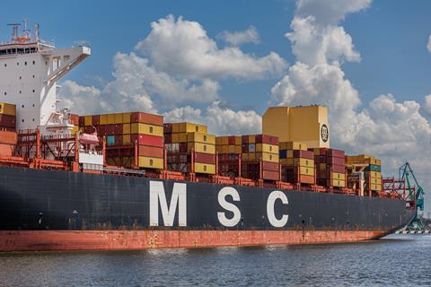MSC container vessel MUST CREDIT Rokas Adobe Stock