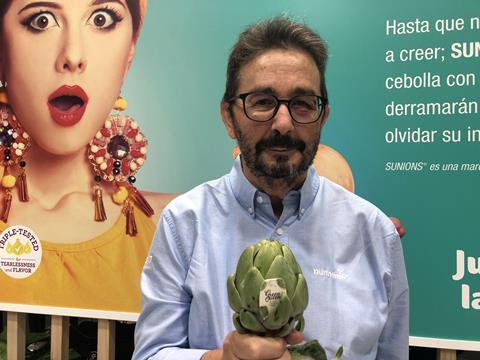 BASF's Francisco Solera showcased the Green Queen artichoke at Fruit Attraction in Madrid