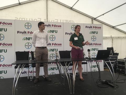 Will Roberts and Stephanie James at Fruit Focus 2022