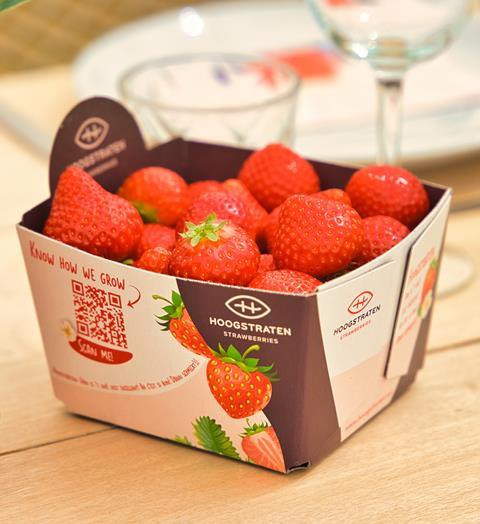 Punnet with QR code