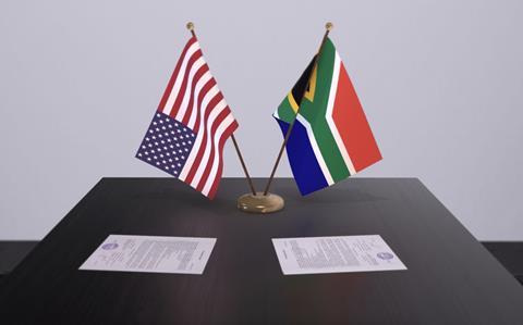 South Africa US flags desk agreement