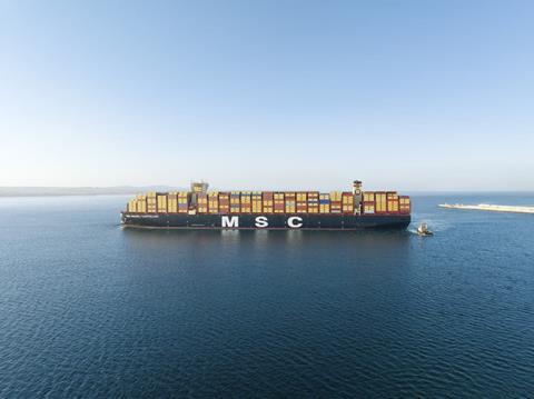 MSC container ship