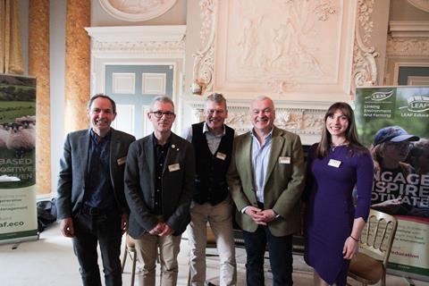 L-r: LEAF conference speakers Professor Mike Berners-Lee, Ed Ikin, Tom Heap, Nick Padwick and Caroline Mason