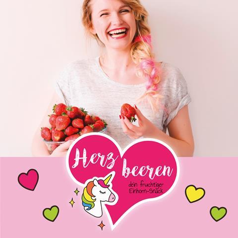Das Einhorn-Konzept richtet sich vor allem an junge erwachsene Verbraucher und stellt Erdbeeren als leckeren und gesunden Einhorn-Snack vor. Foto: Landgard
