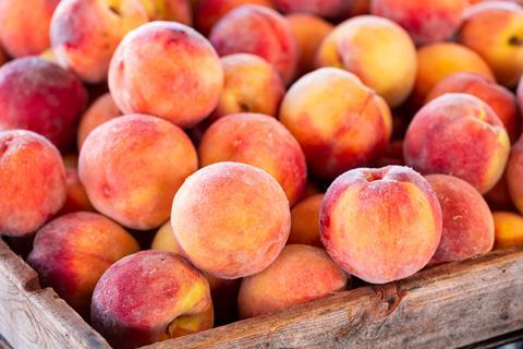 Generic peaches in crate Adobe