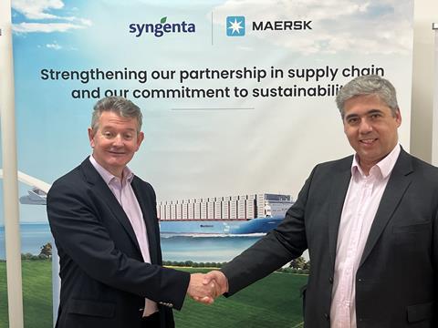 Mike Hollands Syngenta (left) and Dimitris Armenakis Maersk