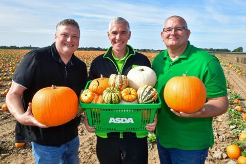 Asda shoppers can choose from orange, ghostly white or munchkin pumpkins