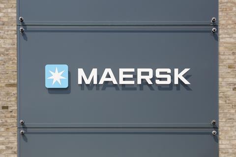 Maersk logo on building