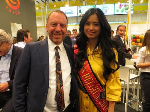Filip Fontaine und die aktuelle Miss Belgium Angeline Flor Pua