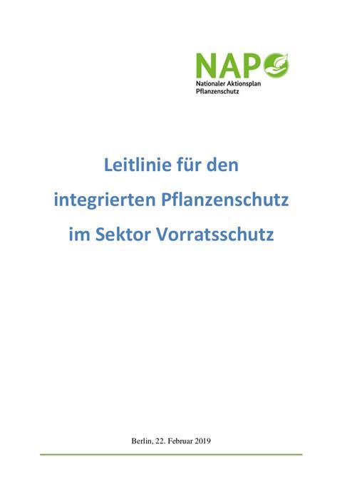 Leitlinie für den integrierten Pflanzenschutz im Sektor Vorratsschutz im NAP