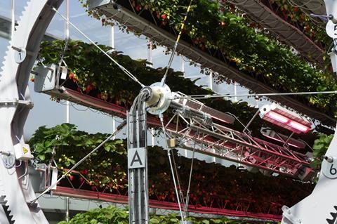 Dyson says the system produces high-quality strawberries