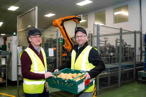 Jonathan Taylor hands over Branston's South West site to Simon Jones
