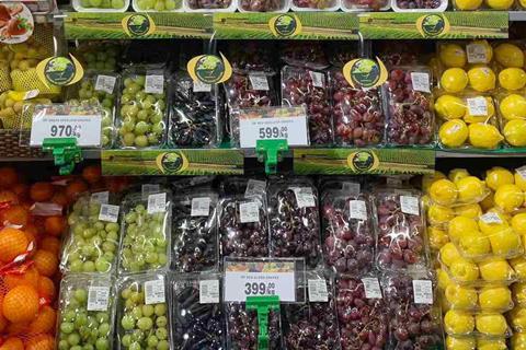 Australian table grapes on sale in the Philippines