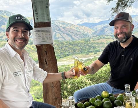 Equilibria Agro's Juan Pablo Duque, left with Dirk Cederhout of Nature's Pride