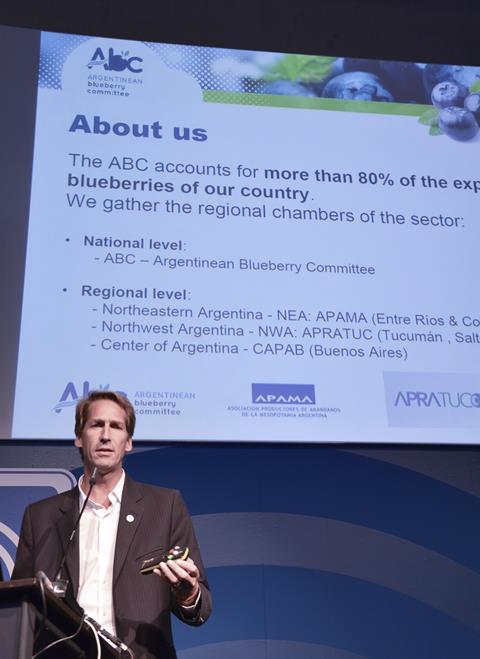 Federico Baya, Präsident des Argentinean Blueberry Committee (ABC) Foto: mhz