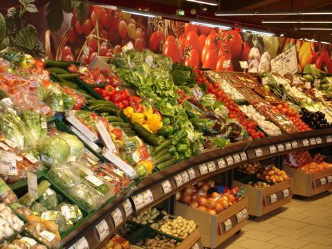Obst und Gemüseabteilung