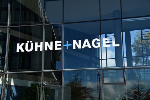 Kuehne and Nagel logo on building