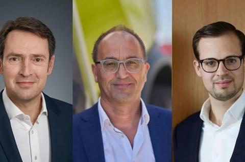 Zum 1. Juli 2025 wird die Geschäftsbereichsleitung Technik neu organisiert - Roger Lepper, Wolfgang Rück, Jakob Bötsch (v.l.)