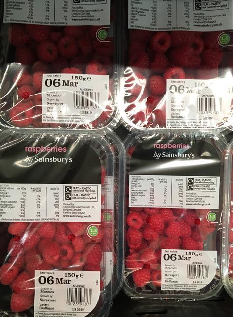 Morocco raspberries Sainsburys