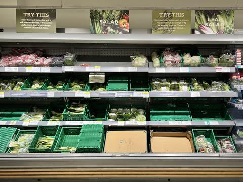 Waitrose salad vegetable shortages