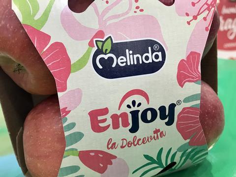 Melinda's Enjoy apple packaging