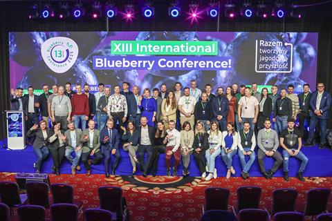 International Blueberry Conference 2025 Poland participants on stage