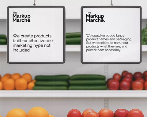 MarkUp Marche signage