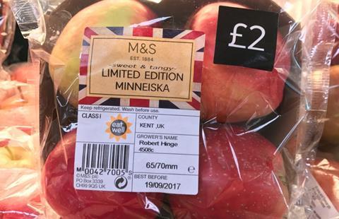 UK apples Marks Spencer