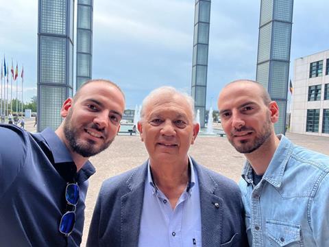 Giancarlo Minguzzi mit seinen Söhnen Pietro und Paolo