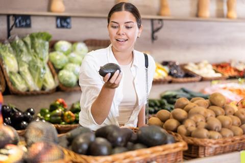 Adobe Stock shopper with avocado