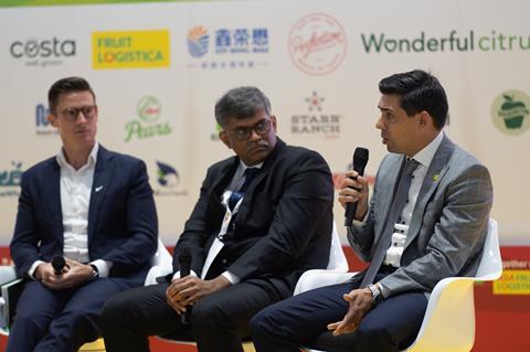 Jose Vottero, managing director of Fresh Fruit-X (right), discusses the rapid growth of modern retail in Vietnam