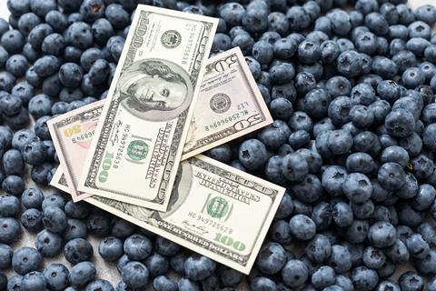 Blueberries US dollars Adobe Stock