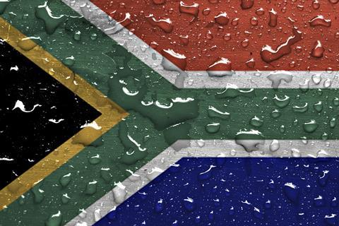 South Africa flag raindrops Adobe Stock