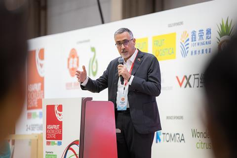 Mohammed Abbas speaking at Asiafruit Knowledge Centre